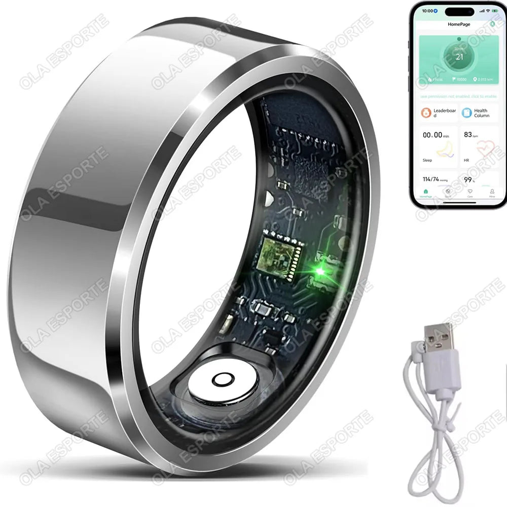 AURELIA Smart Ring – Schlaf-, Aktivitäts- & Fitness-Tracking | Blutdruck & Sauerstoff