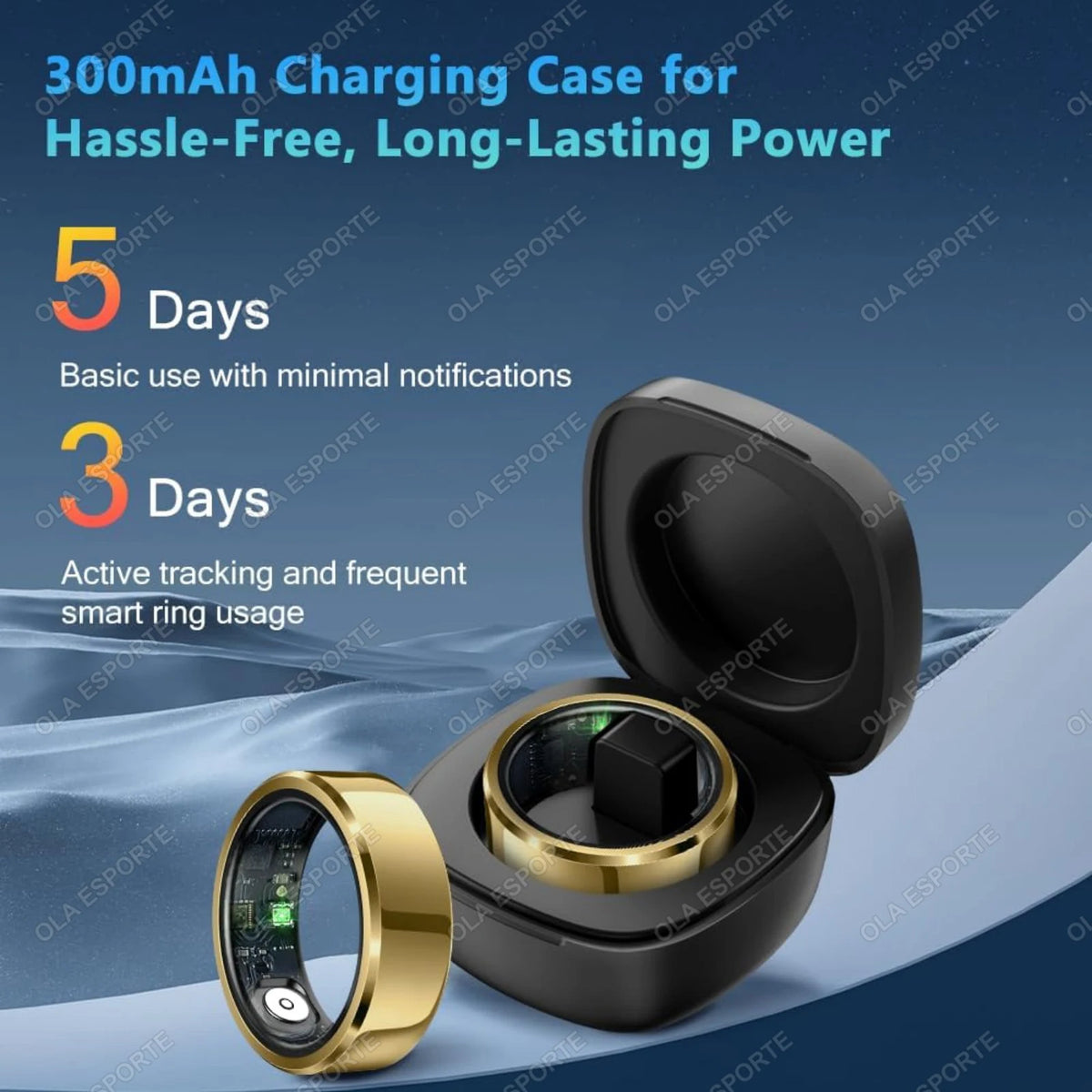 AURELIA Smart Ring – Schlaf-, Aktivitäts- & Fitness-Tracking | Blutdruck & Sauerstoff