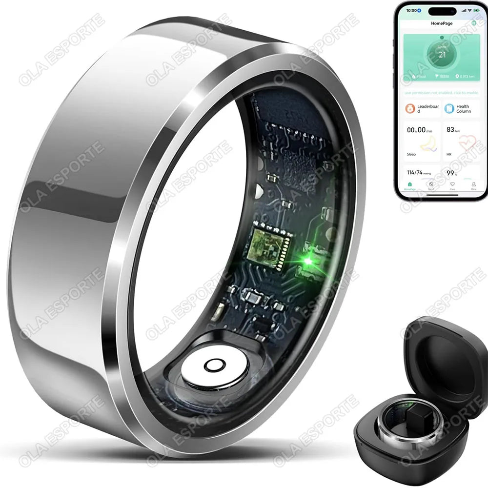 AURELIA Smart Ring – Schlaf-, Aktivitäts- & Fitness-Tracking | Blutdruck & Sauerstoff