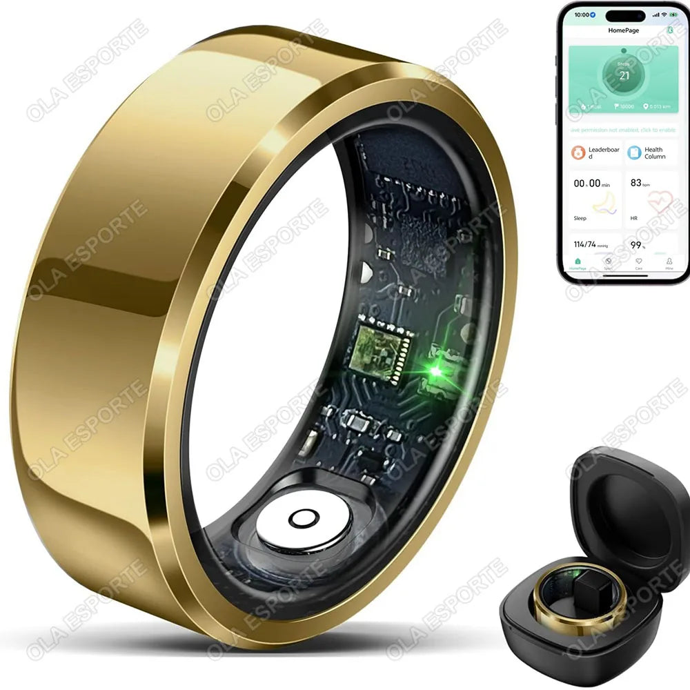 AURELIA Smart Ring – Schlaf-, Aktivitäts- & Fitness-Tracking | Blutdruck & Sauerstoff